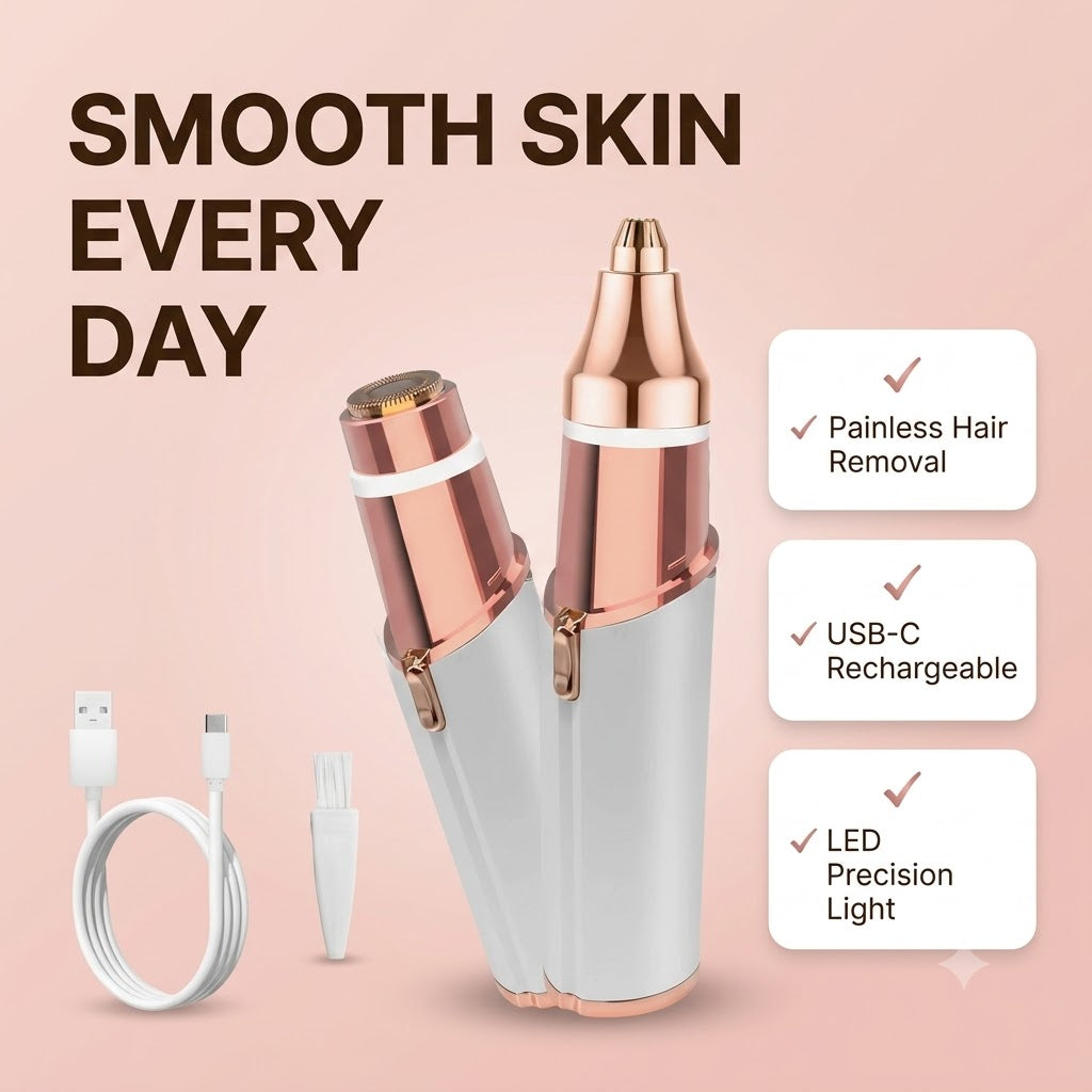 VeluraTrim 2-in-1 Facial Hair Remover