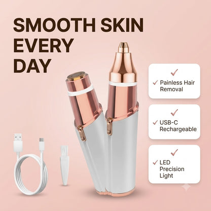 VeluraTrim 2-in-1 Facial Hair Remover