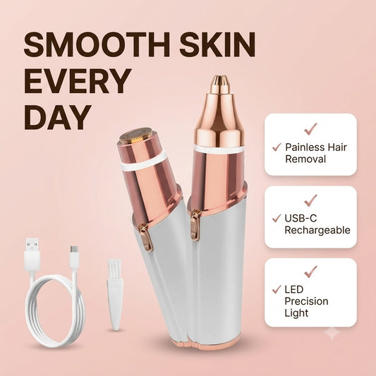 VeluraTrim 2-in-1 Facial Hair Remover