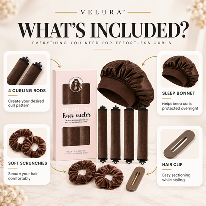 Velura™ 4-in-1 Heatless Curl Kit