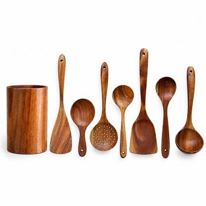 Non-Toxic Teak Wooden Utensil Set